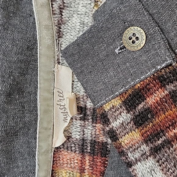 Mystree Mixed Media Long Sleeve Top - sz S - Picture 4 of 5